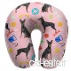 Travel Pillow Min Pin Dog Dogs Toys Miniature Pinscher Pink Memory Foam U Neck Pillow for Lightweight Support in Airplane Car Train Bus - B07VD3V3ZT